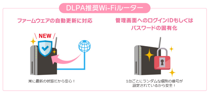 デジタルライフ推進協会（DLPA）推奨のWi-Fiルーター
